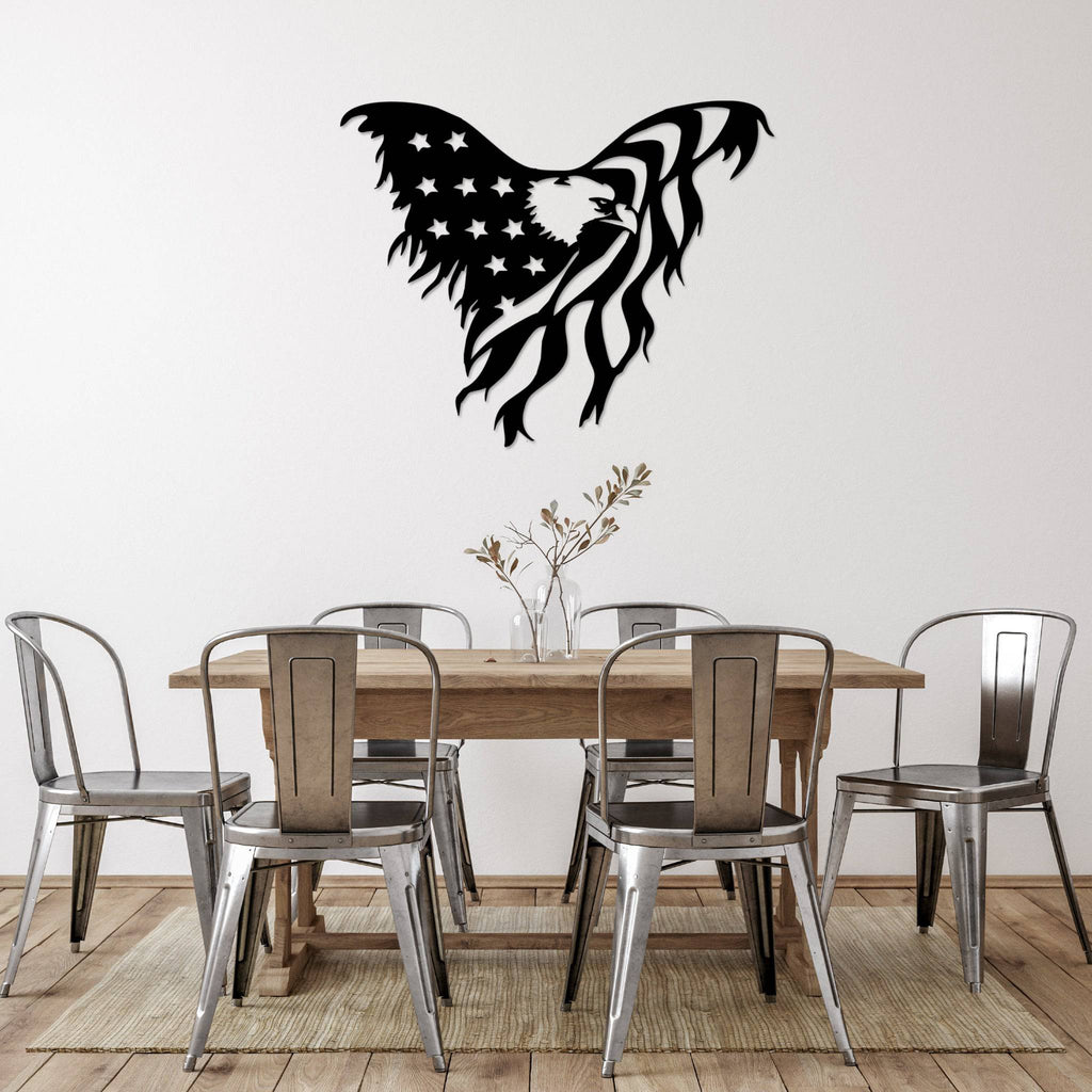 American Flag Eagle - Metal Wall Art - MetalPlex