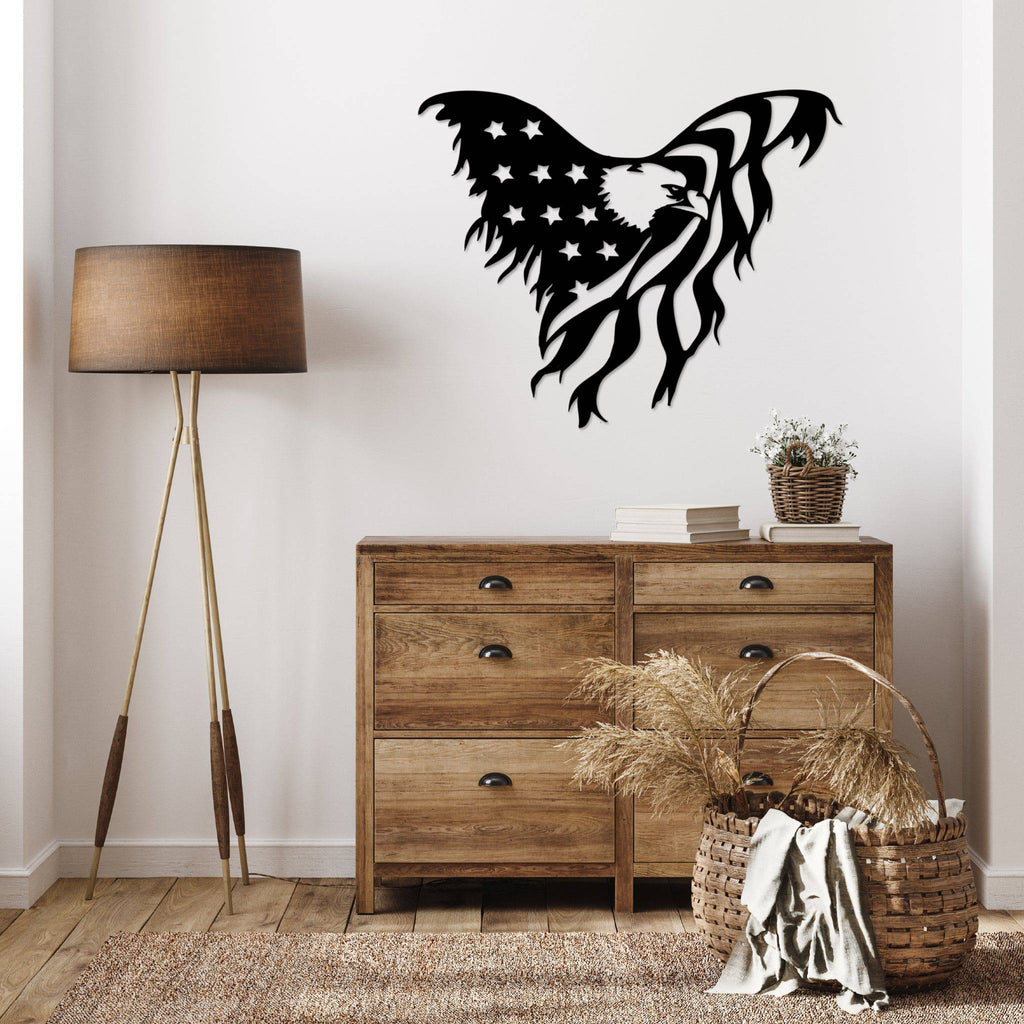 American Flag Eagle - Metal Wall Art - MetalPlex