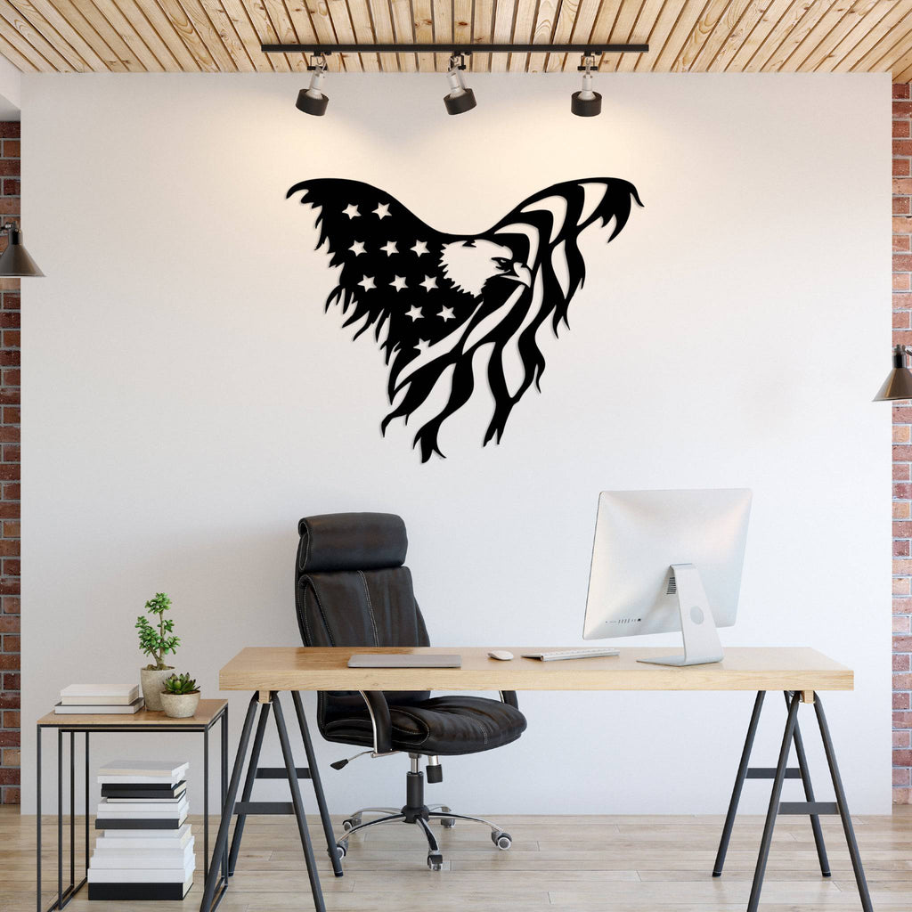 American Flag Eagle - Metal Wall Art - MetalPlex