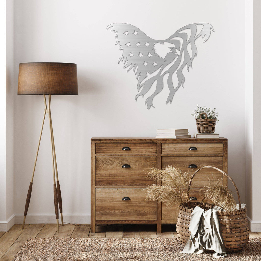 American Flag Eagle - Metal Wall Art - MetalPlex