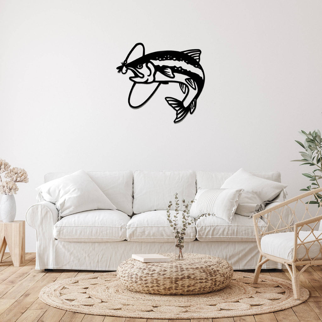 Trout Fly Fish Design - Metal Wall Art - MetalPlex