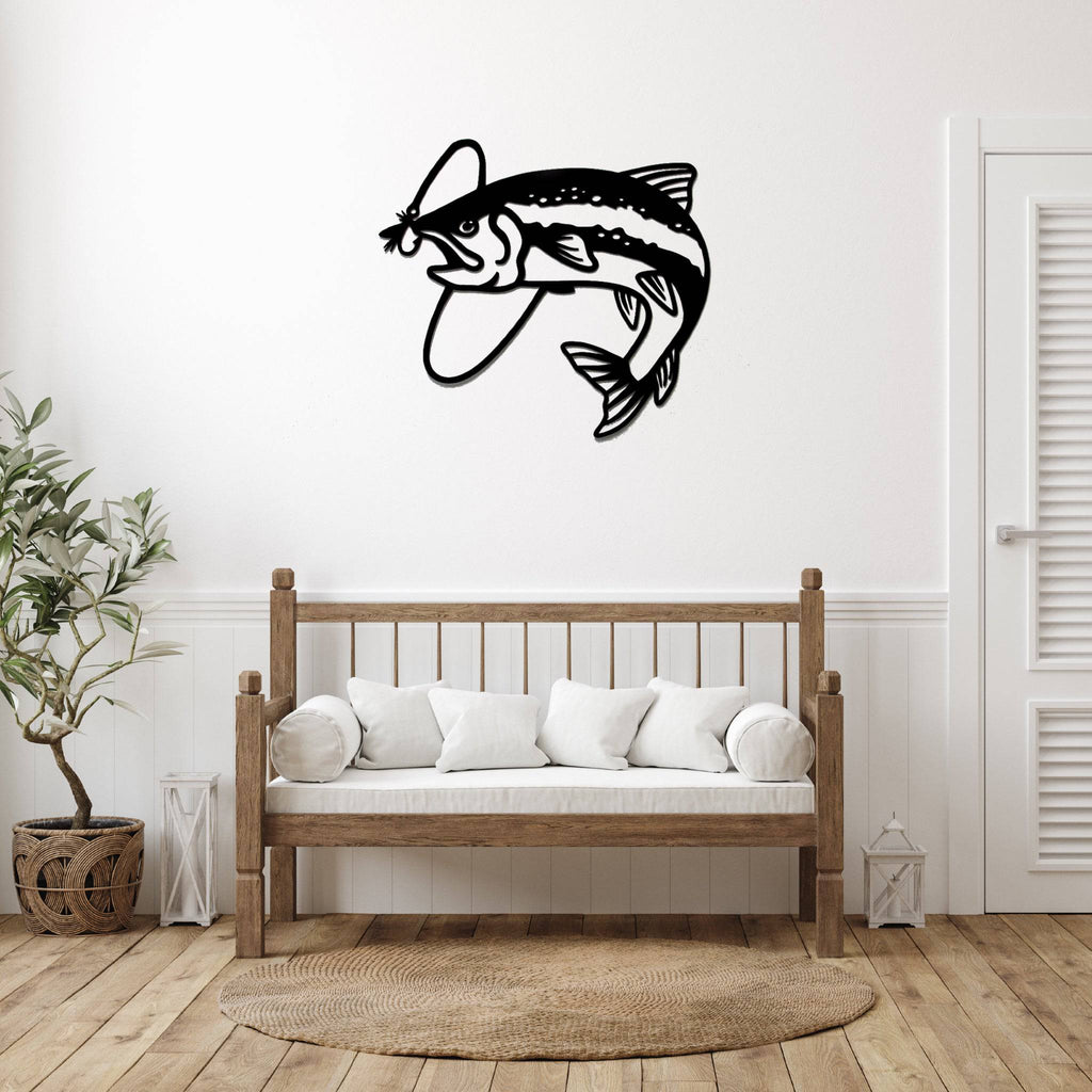 Trout Fly Fish Design - Metal Wall Art - MetalPlex