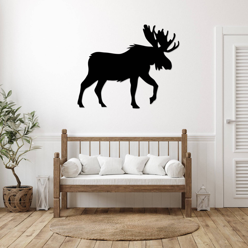 Crossing Moose - Metal Wall Art - MetalPlex