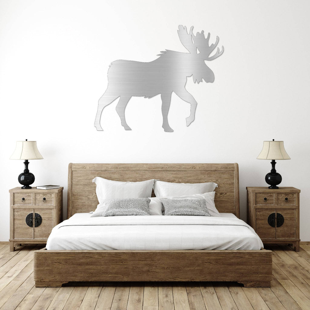 Crossing Moose - Metal Wall Art - MetalPlex