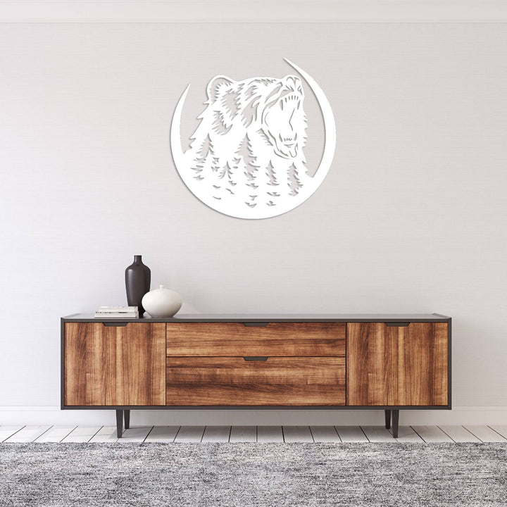 Growling Bear - Metal Wall Art - MetalPlex