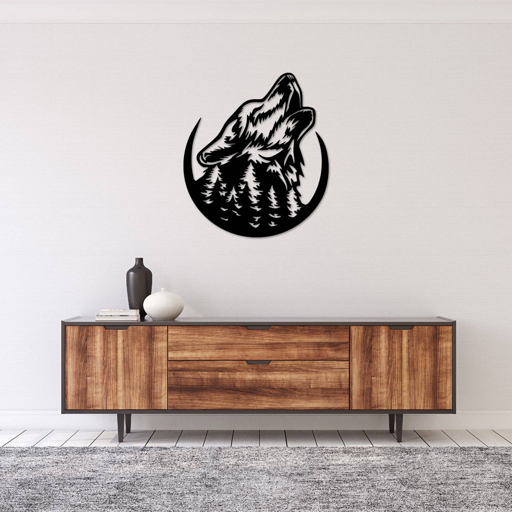 Howling Wolf - Metal Wall Art - MetalPlex