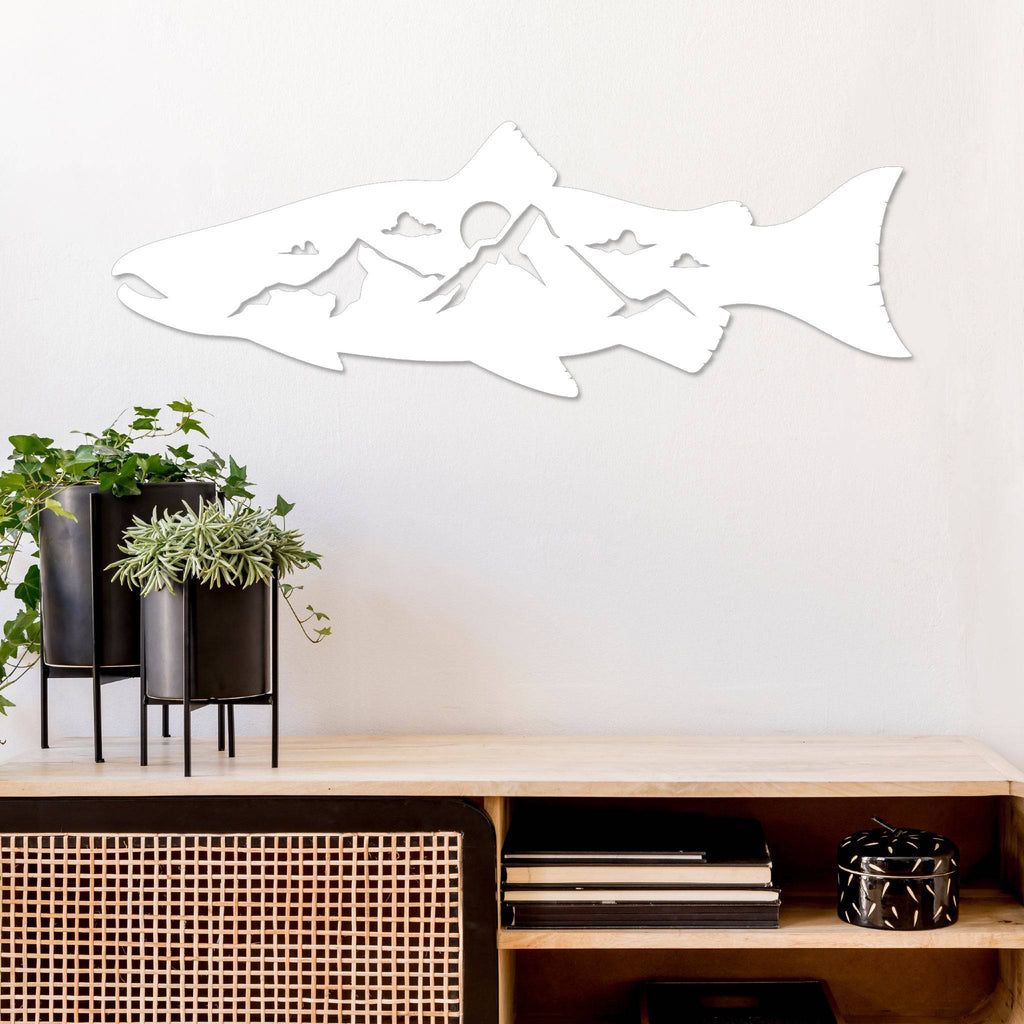 Salmon Fish Design Alternative - Metal Wall Art - MetalPlex