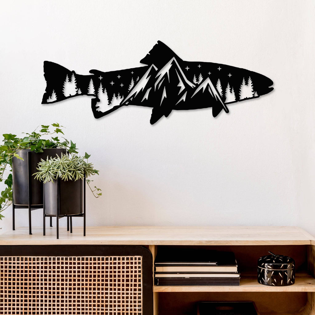 Trout Fish Design Alternative - Metal Wall Art - MetalPlex