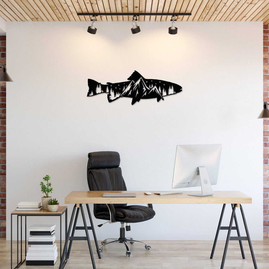 Trout Fish Design Alternative - Metal Wall Art - MetalPlex