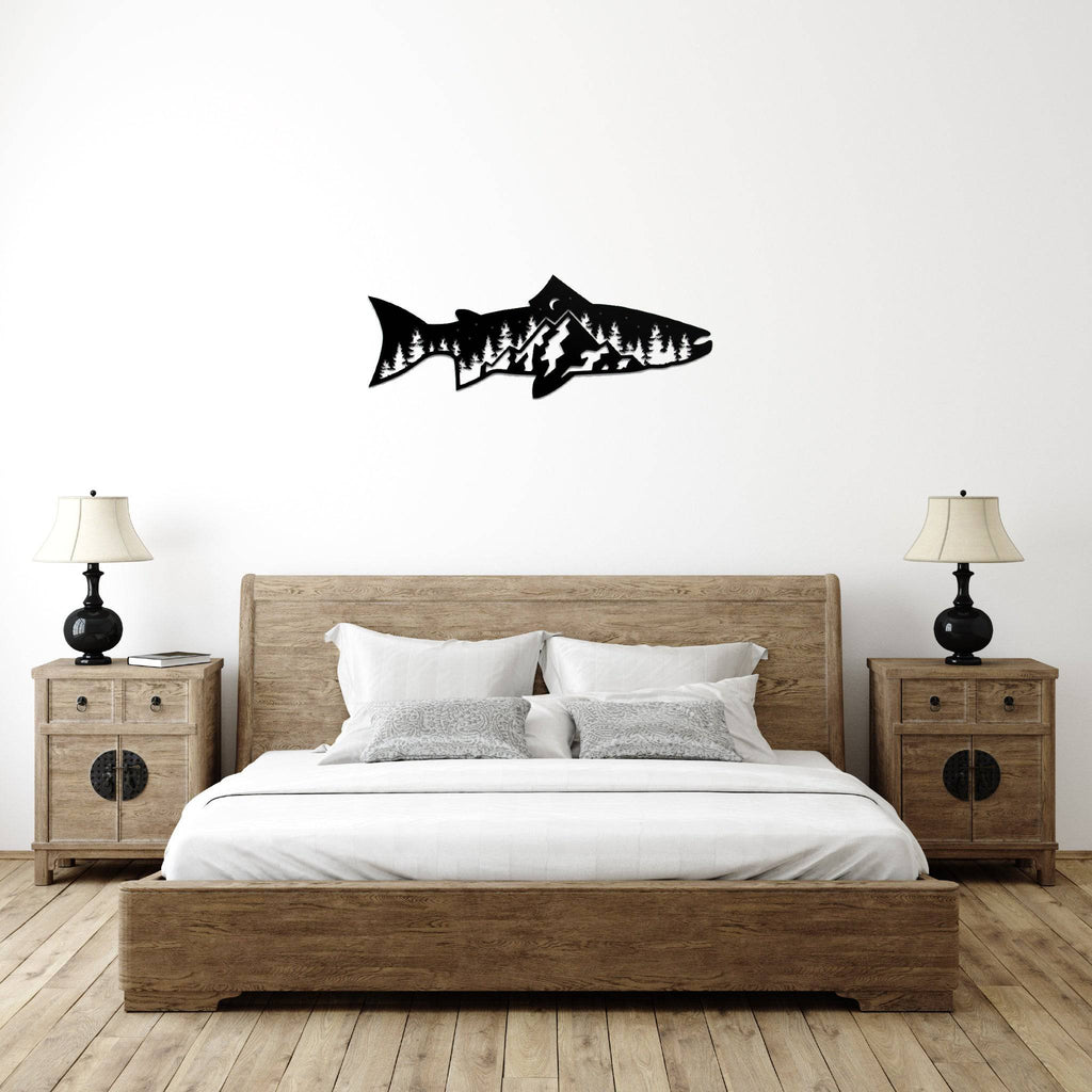 Trout Fish Design - Metal Wall Art - MetalPlex