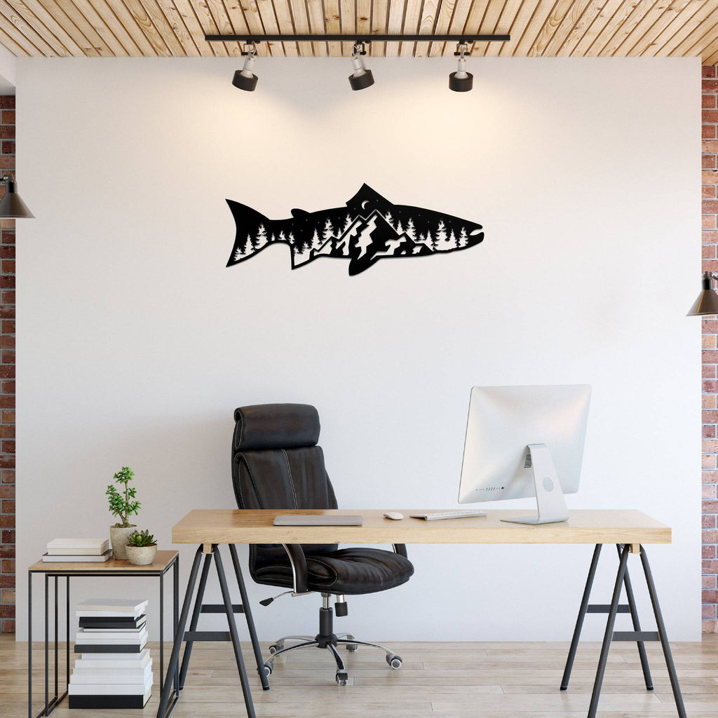 Trout Fish Design - Metal Wall Art - MetalPlex