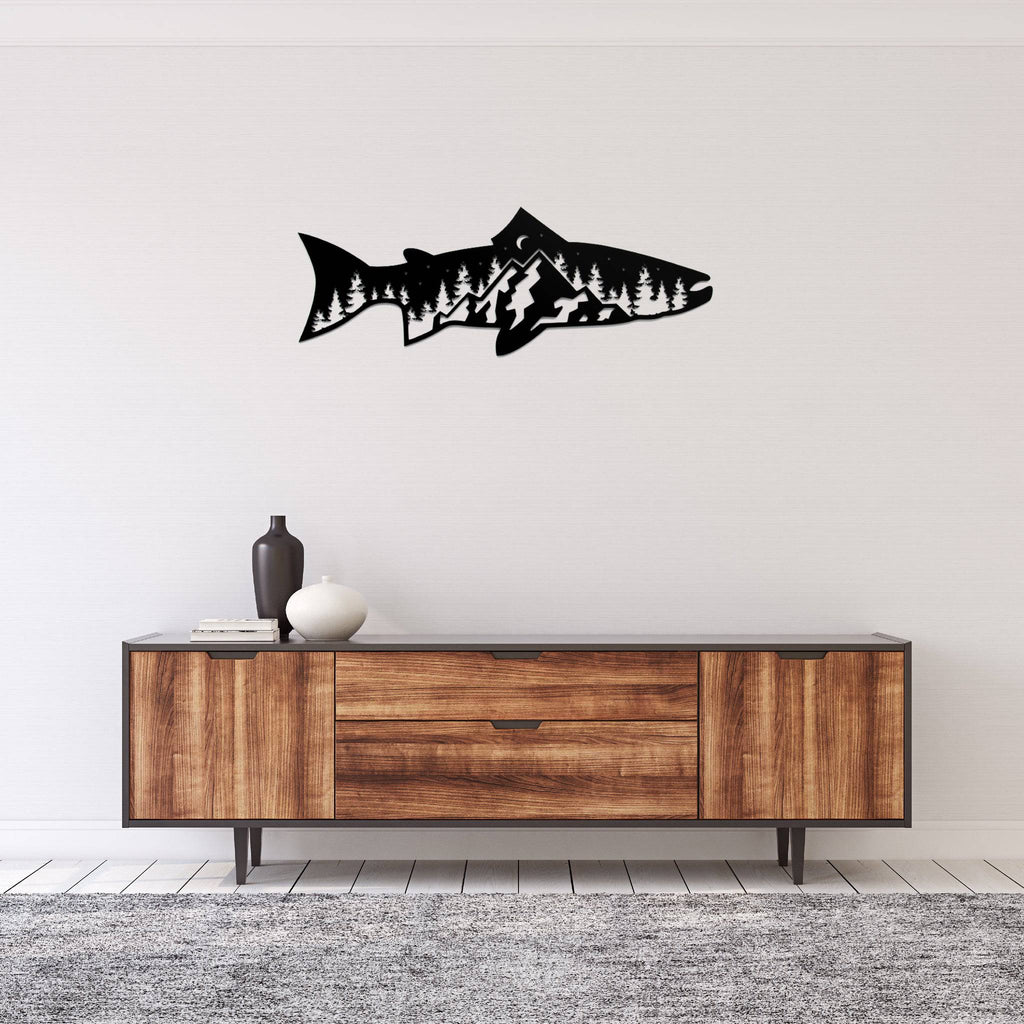 Trout Fish Design - Metal Wall Art - MetalPlex