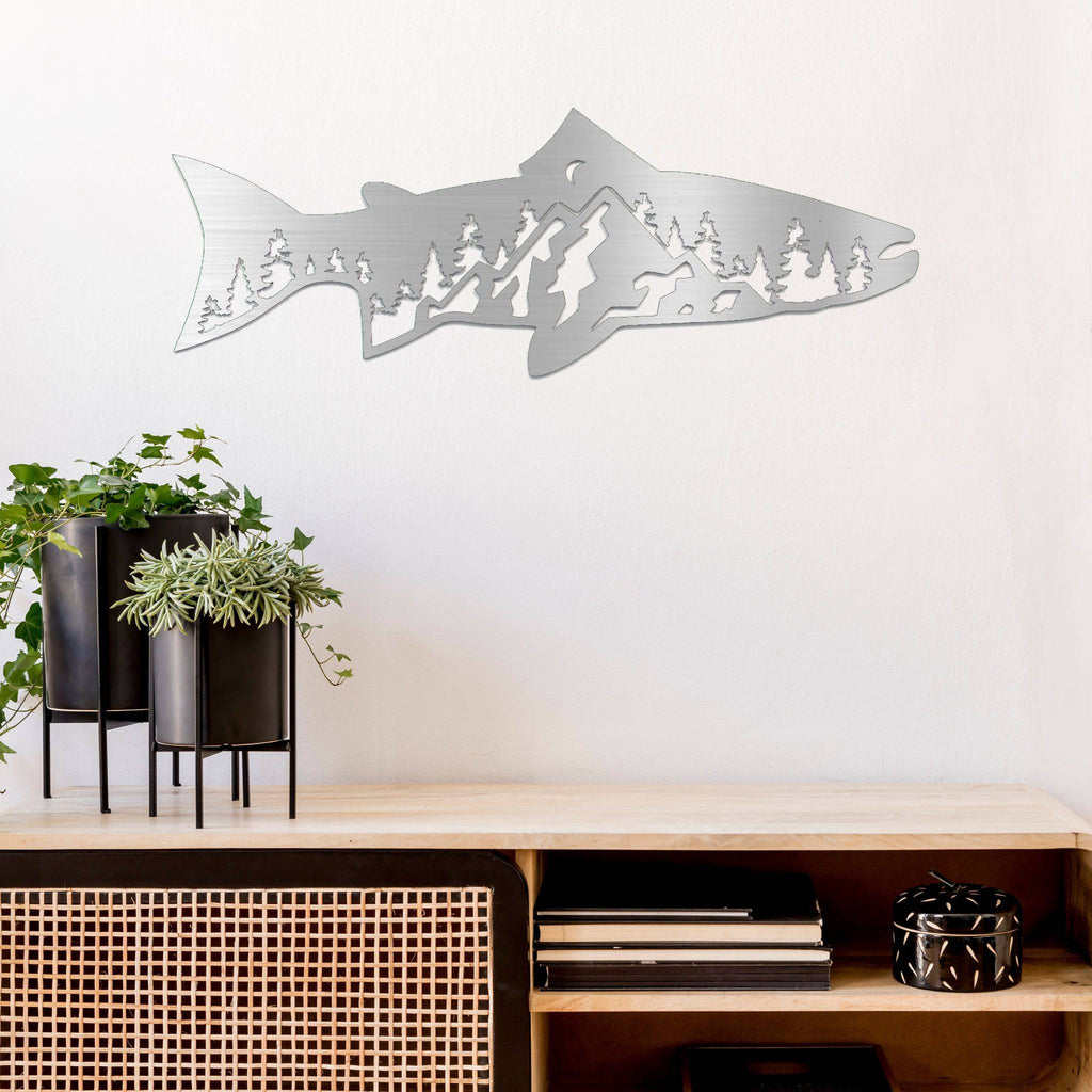 Trout Fish Design - Metal Wall Art - MetalPlex