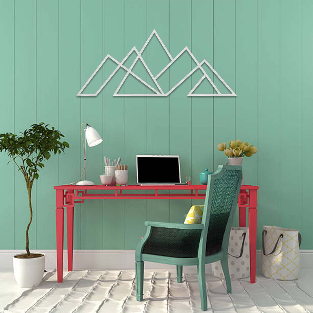 Geometric Mountains - Metal Wall Art - MetalPlex