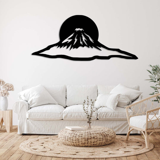 Mount Fuji Sunset - Metal Wall Art