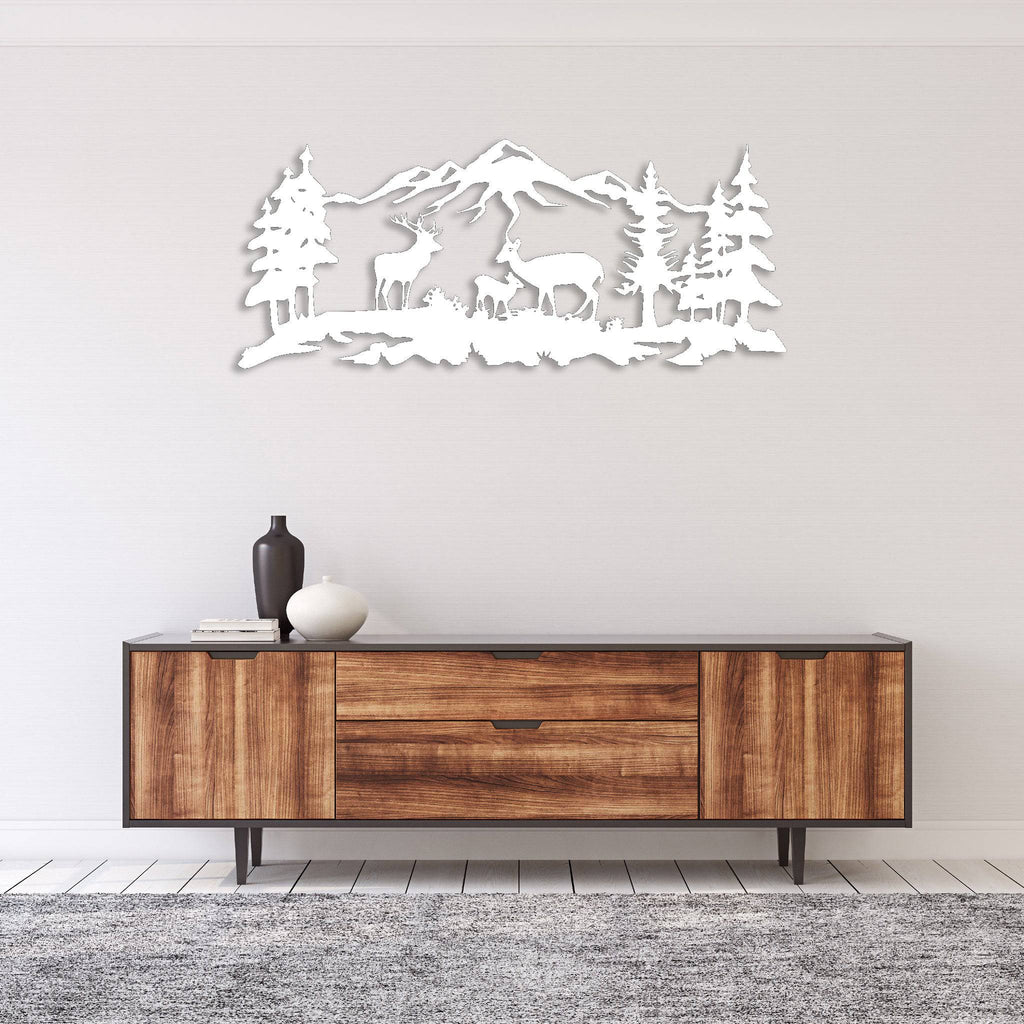 Deer Grazing - Metal Wall Art - MetalPlex