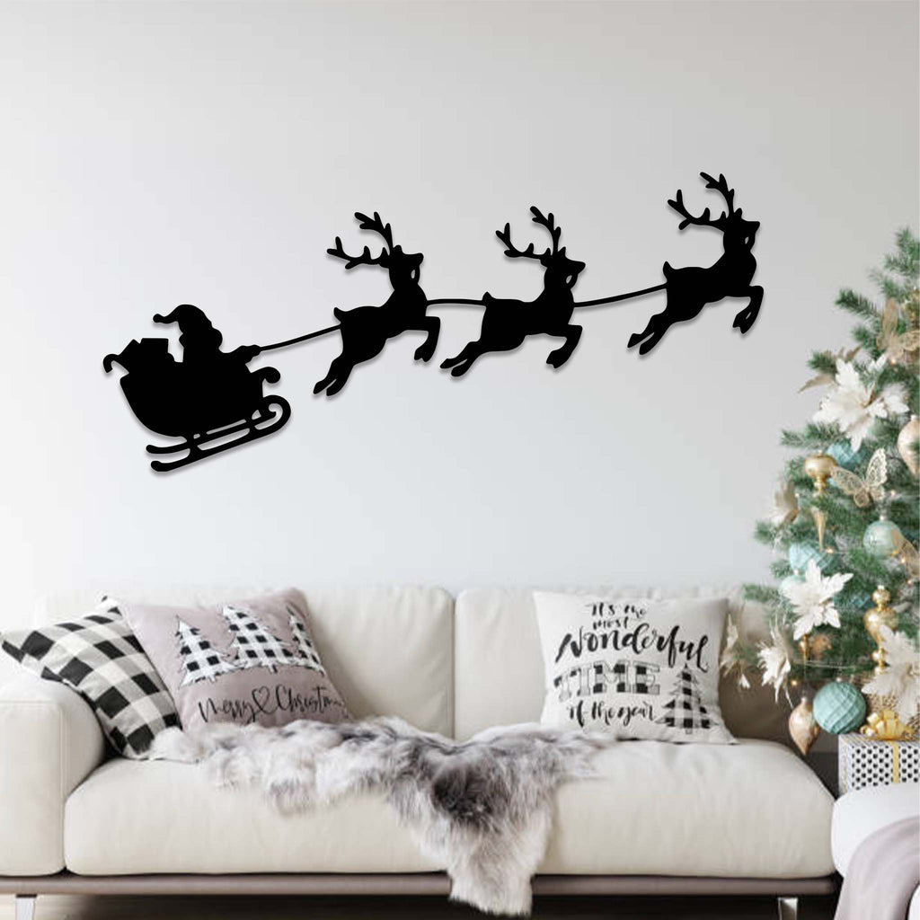 Santa's Sleigh - Metal Wall Art - MetalPlex