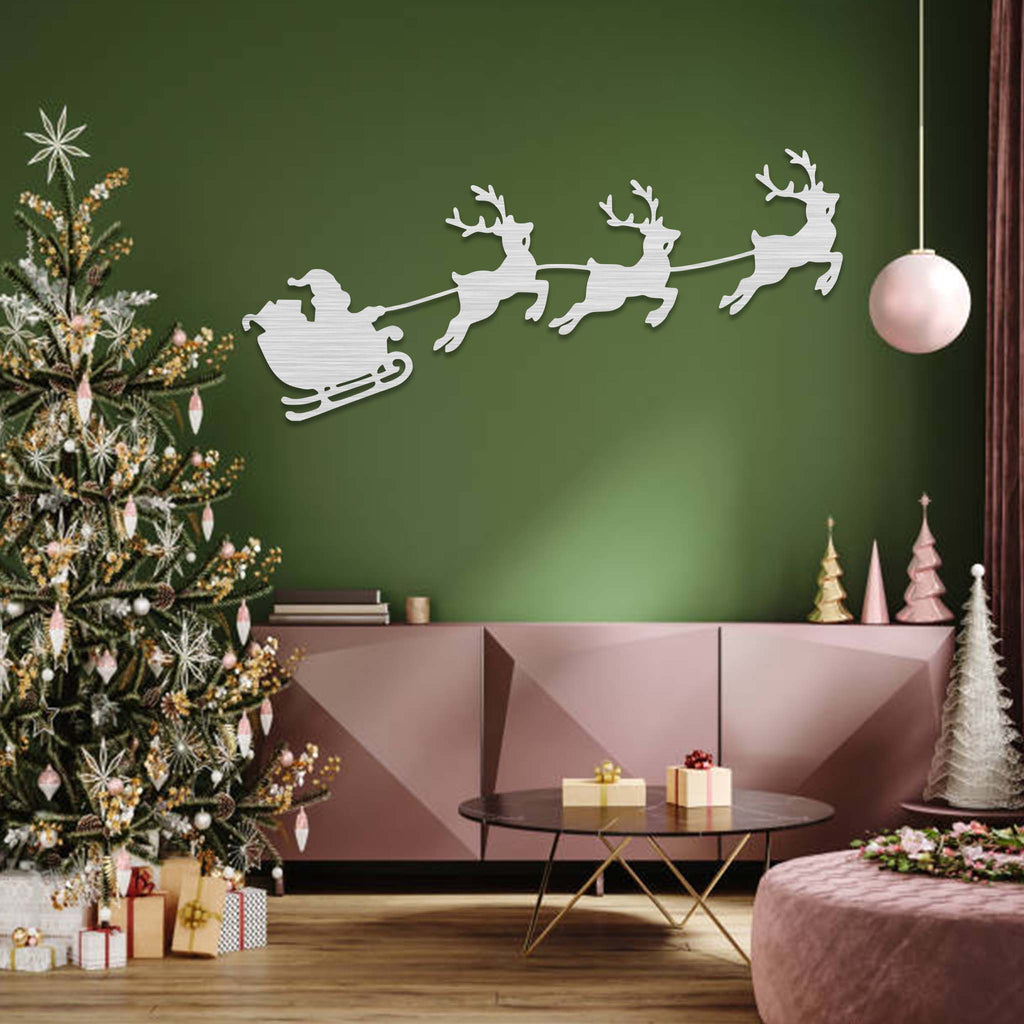 Santa's Sleigh - Metal Wall Art - MetalPlex