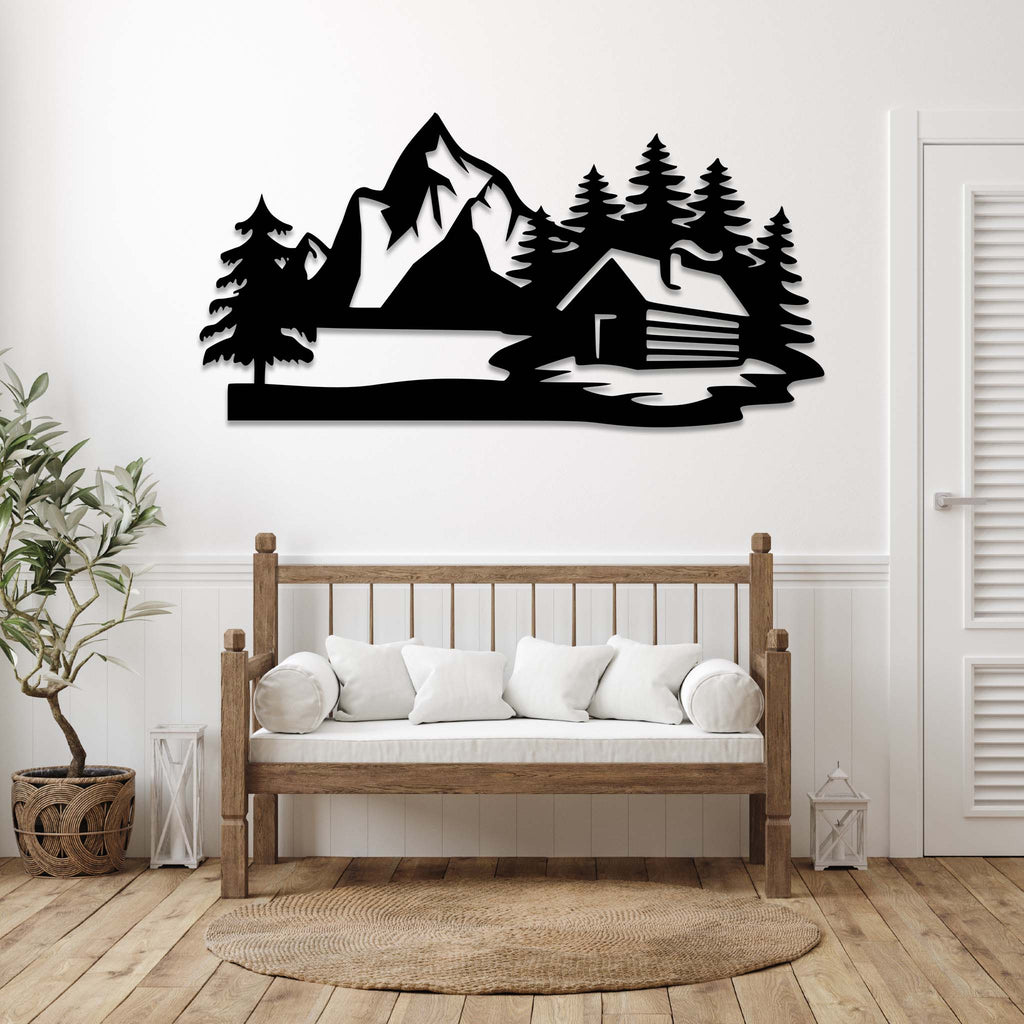 Cabin Scenery - Metal Wall Art - MetalPlex