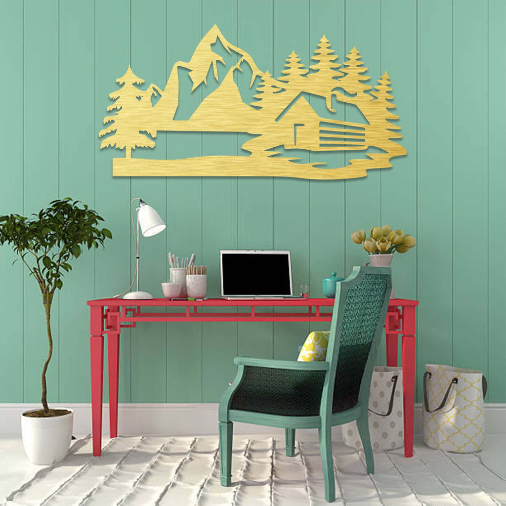 Cabin Scenery - Metal Wall Art - MetalPlex