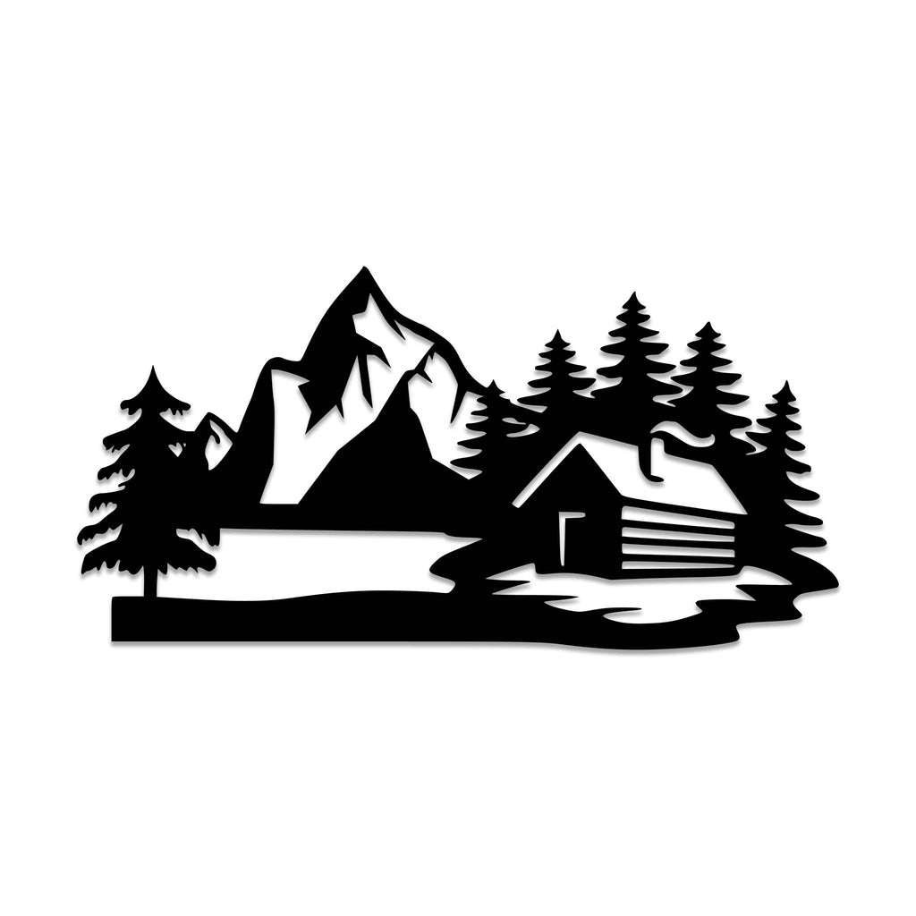 Cabin Scenery - Metal Wall Art - MetalPlex