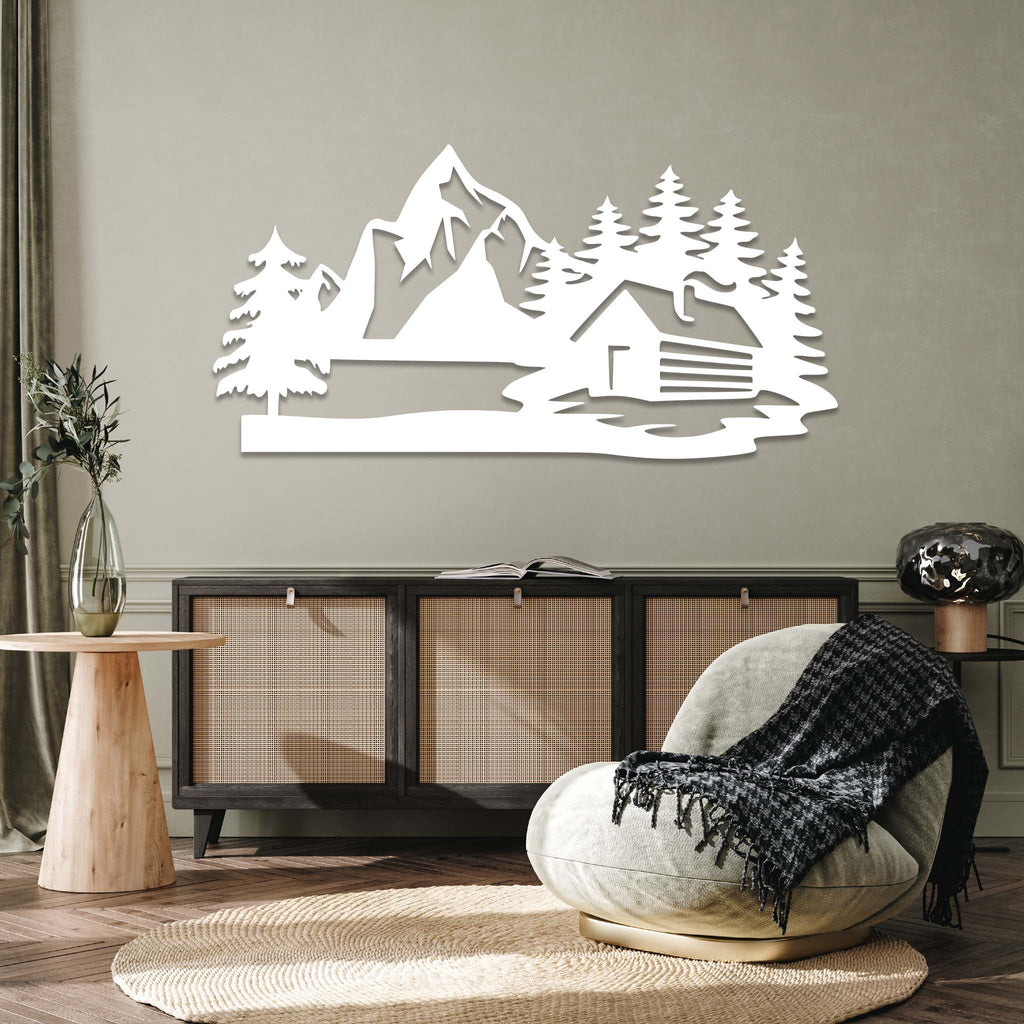 Cabin Scenery - Metal Wall Art - MetalPlex