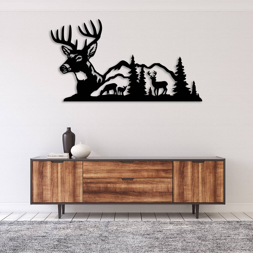 Deer Mountain View - Metal Wall Art - MetalPlex