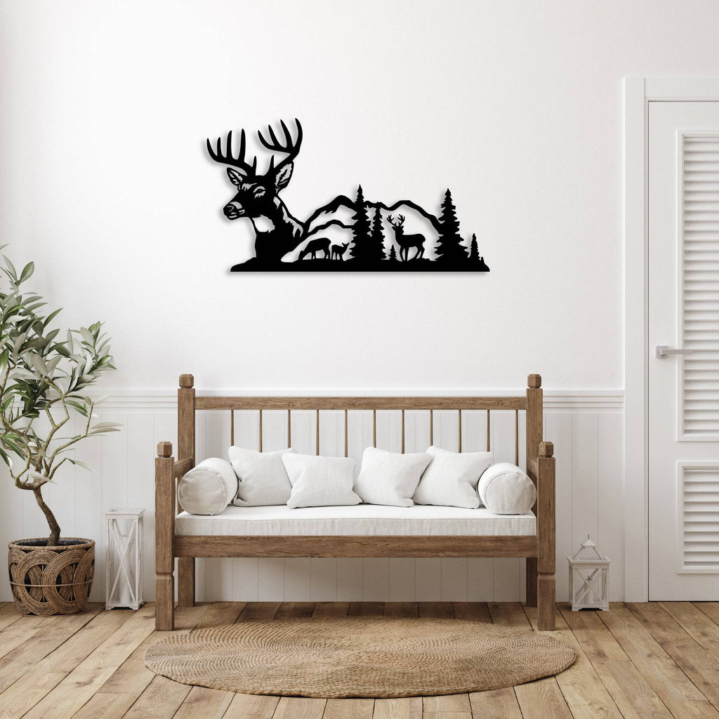Deer Mountain View - Metal Wall Art - MetalPlex