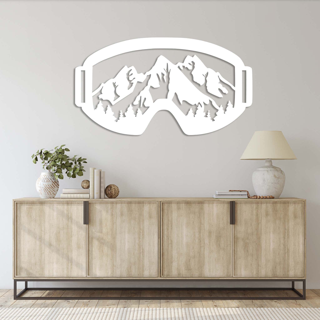 Snow Mountain Goggles - Metal Wall Art - MetalPlex