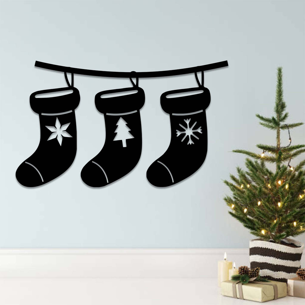 Christmas Stockings - Metal Wall Art - MetalPlex