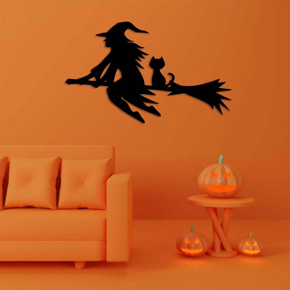 Flying Witch - Metal Wall Art - MetalPlex