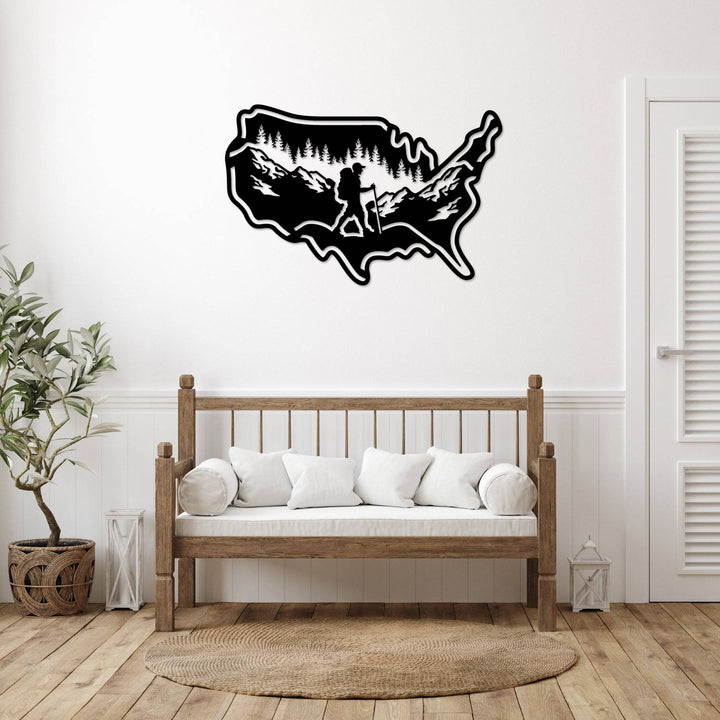 Hiking USA - Metal Wall Art - MetalPlex