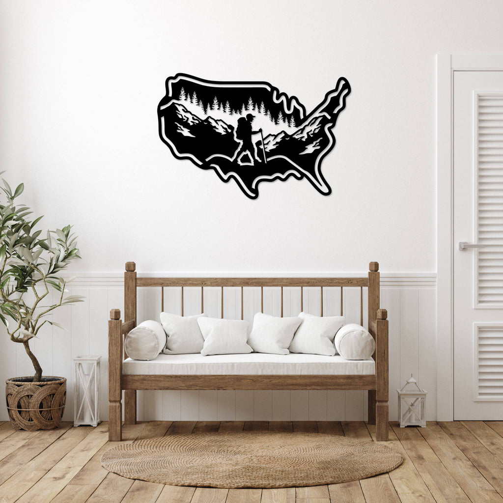 Hiking USA - Metal Wall Art - MetalPlex