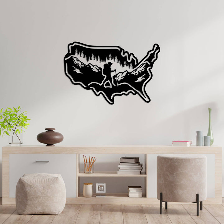 Hiking USA - Metal Wall Art - MetalPlex