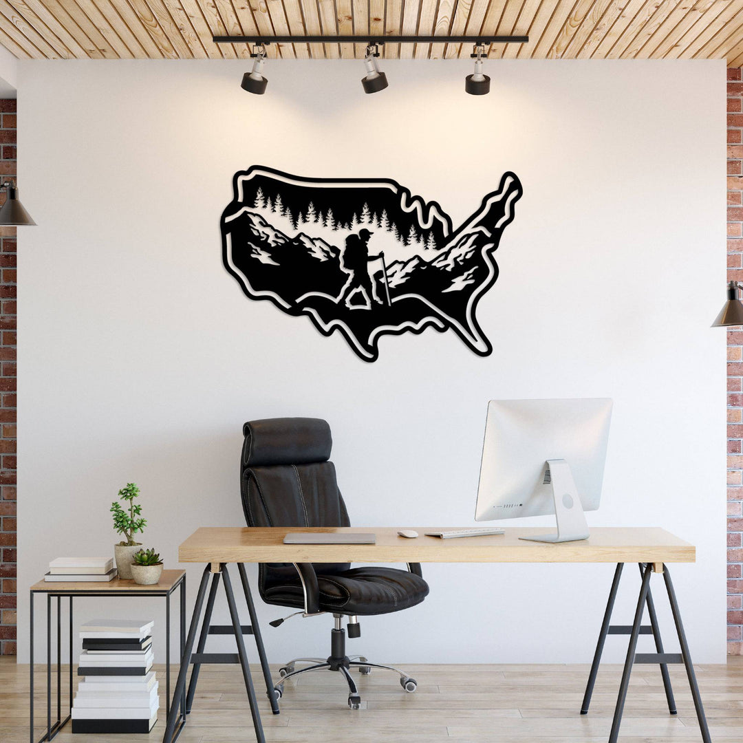 Hiking USA - Metal Wall Art - MetalPlex
