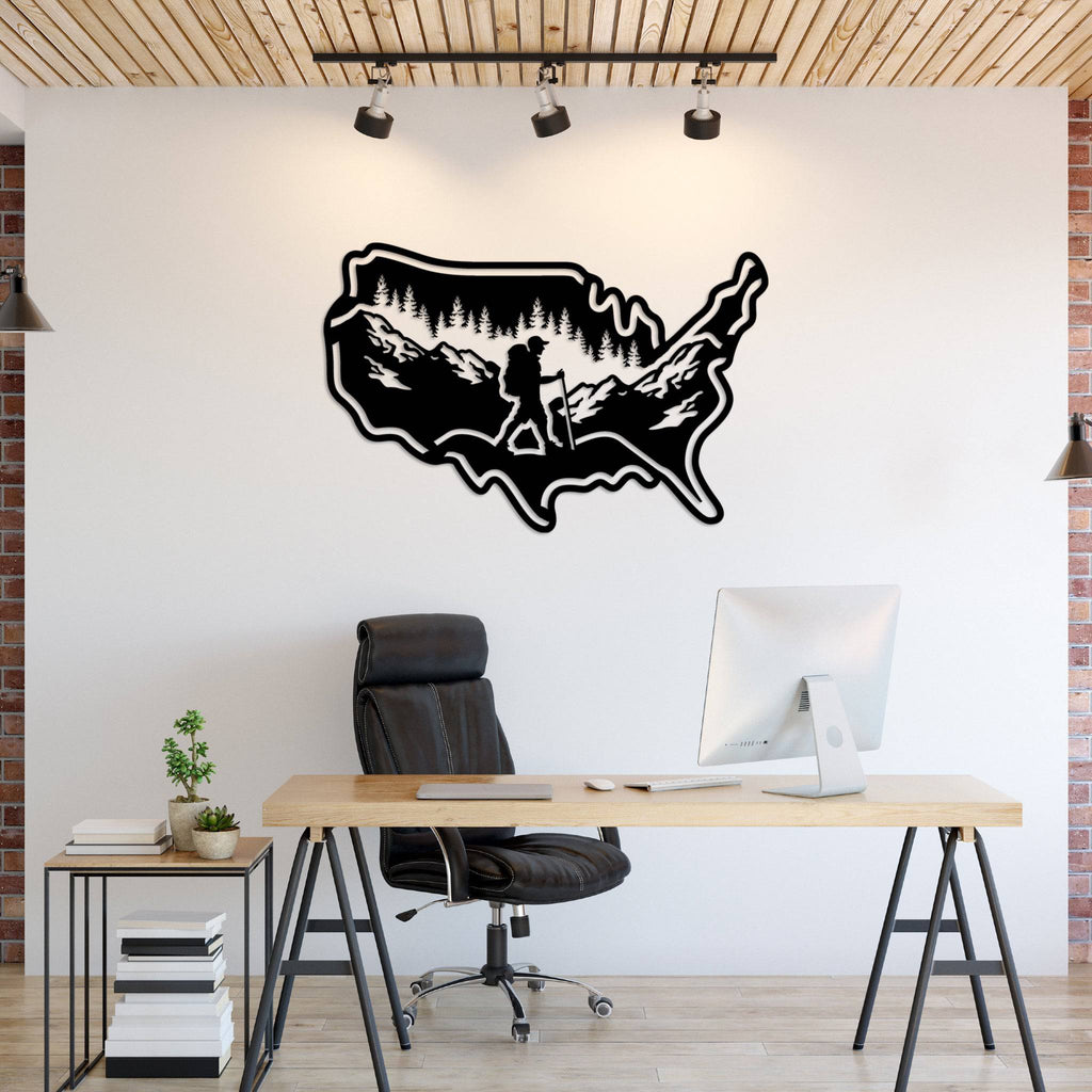 Hiking USA - Metal Wall Art - MetalPlex