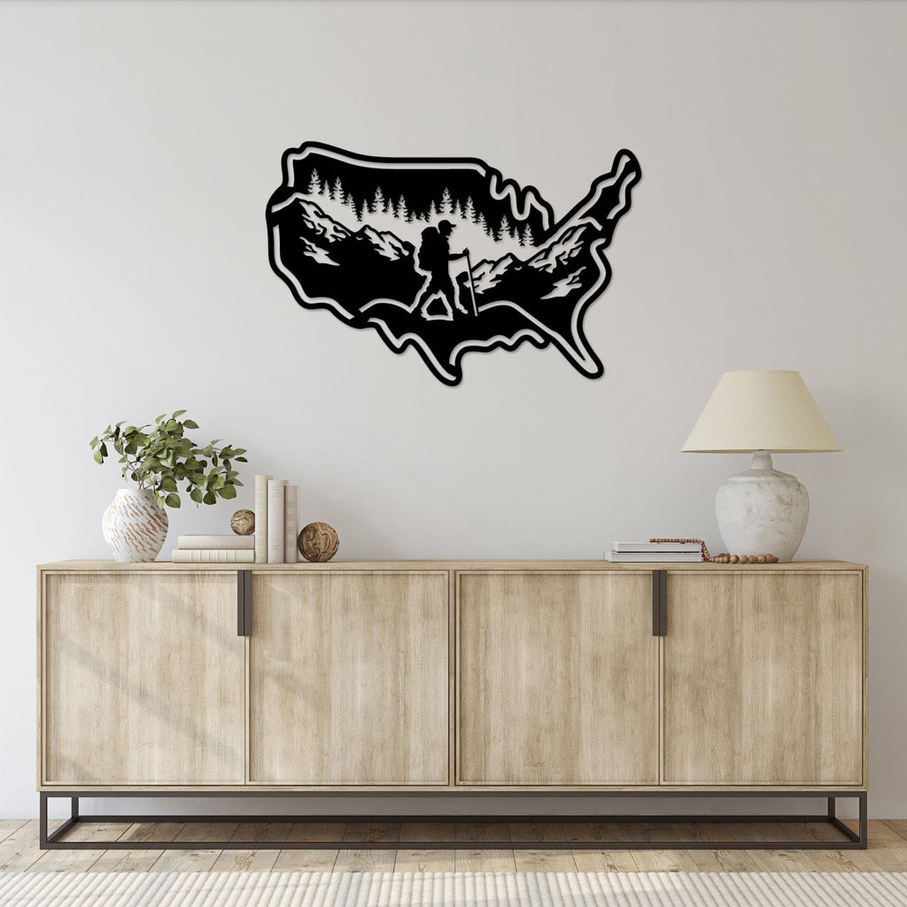 Hiking USA - Metal Wall Art - MetalPlex