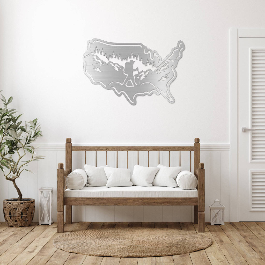 Hiking USA - Metal Wall Art - MetalPlex