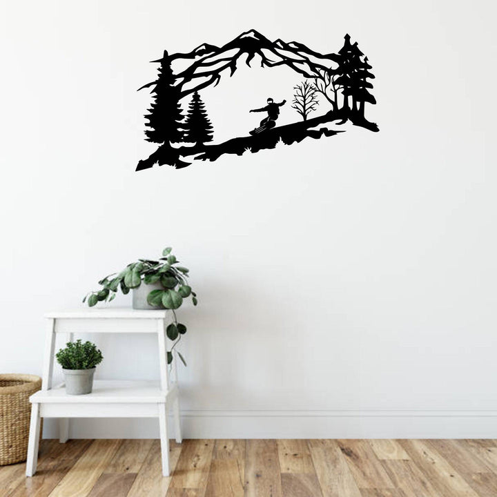 Mountain Snowboarder- Metal Wall Art - MetalPlex