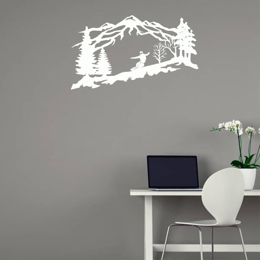 Mountain Snowboarder- Metal Wall Art - MetalPlex