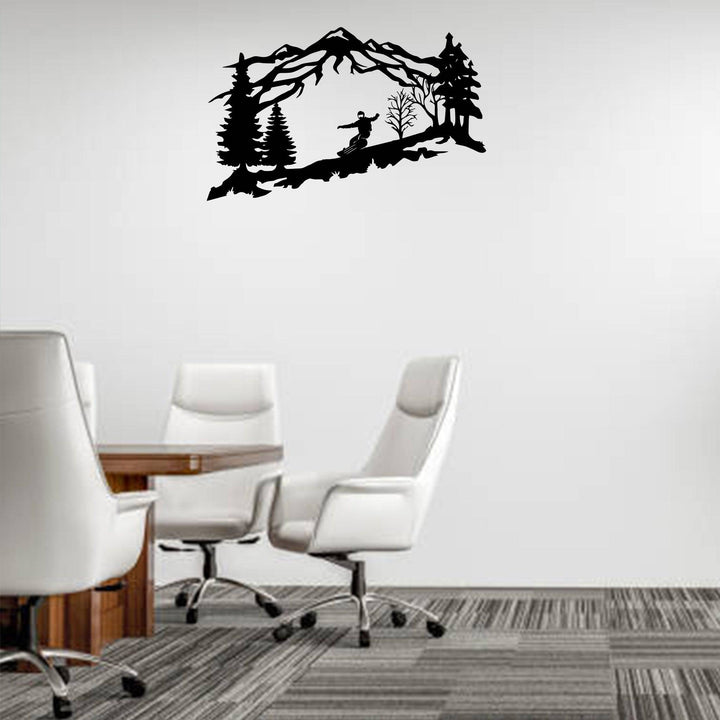 Mountain Snowboarder- Metal Wall Art - MetalPlex