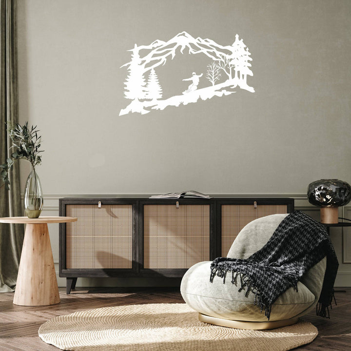 Mountain Snowboarder- Metal Wall Art - MetalPlex
