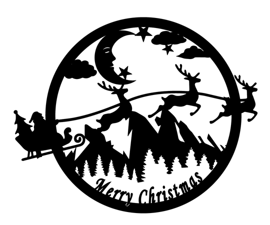 Merry Christmas - Metal Wall Art