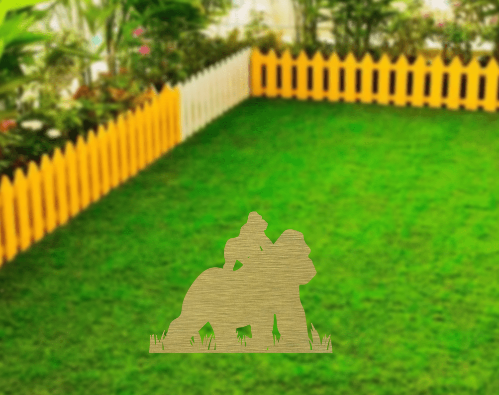 Gorillas Garden Stakes - Metal Art - MetalPlex