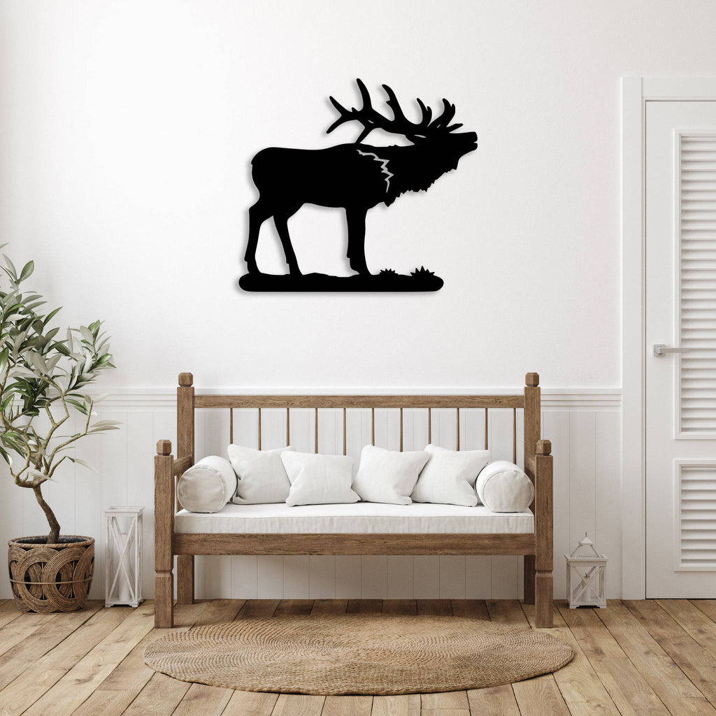 Howling Elk - Metal Wall Art - MetalPlex