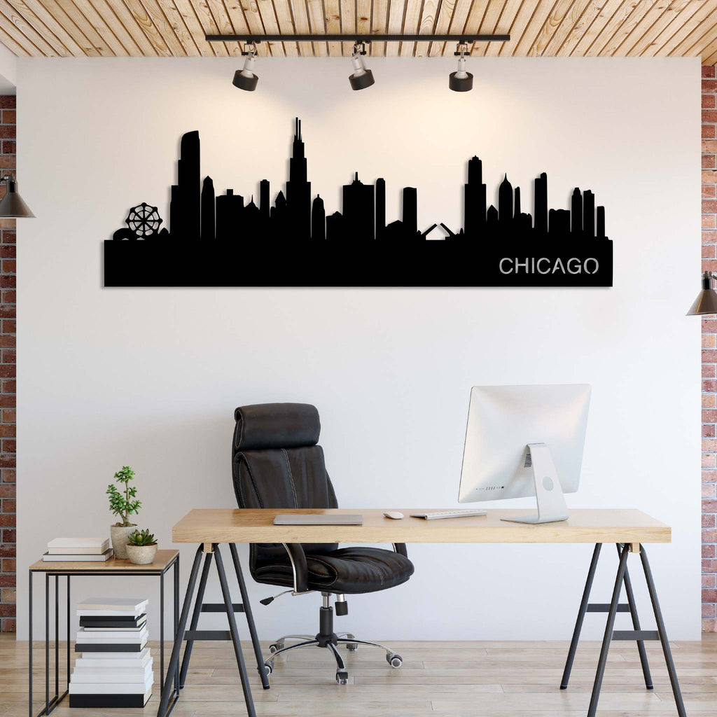 Chicago Skyline - Metal Wall Art - MetalPlex