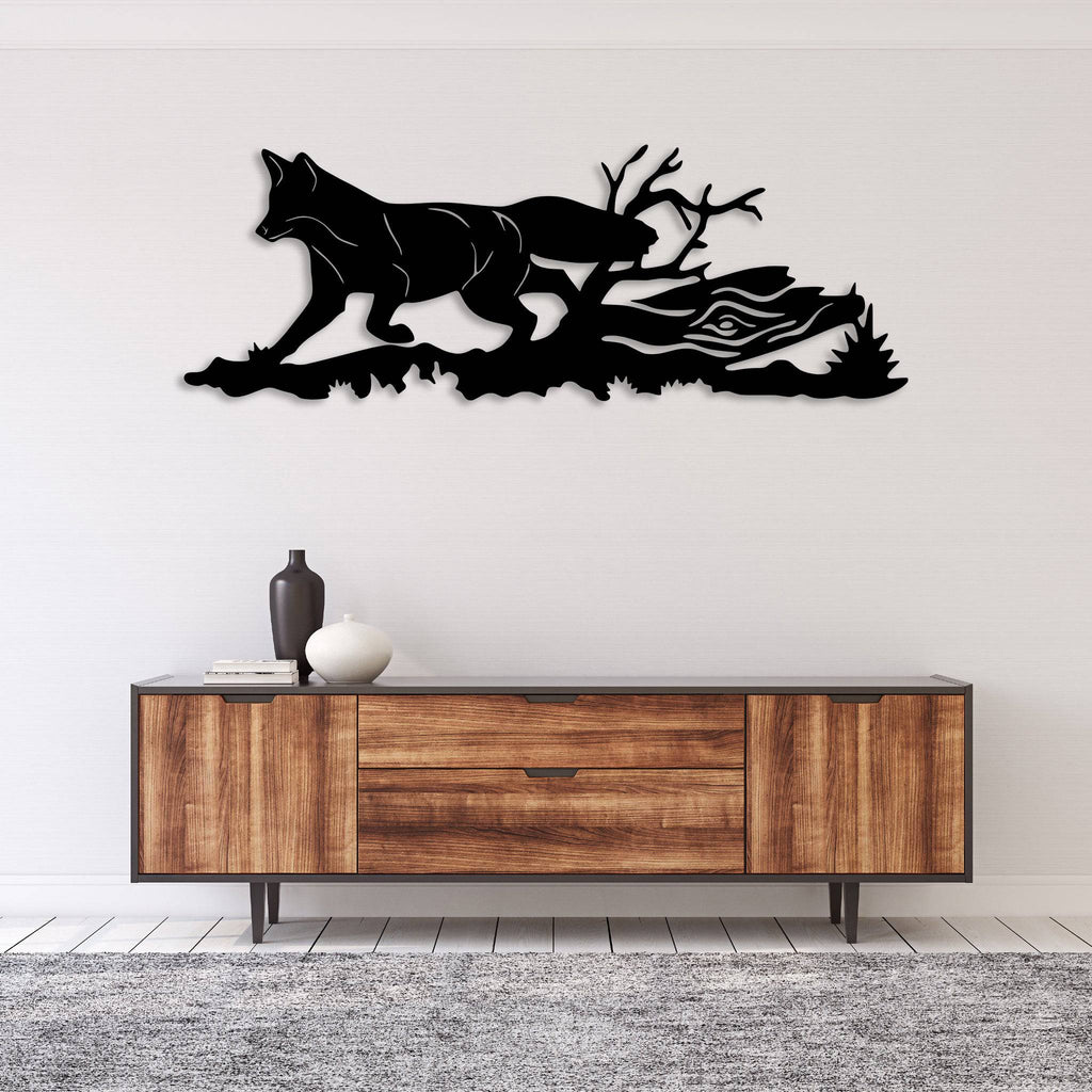 Running Fox - Metal Wall Art - MetalPlex