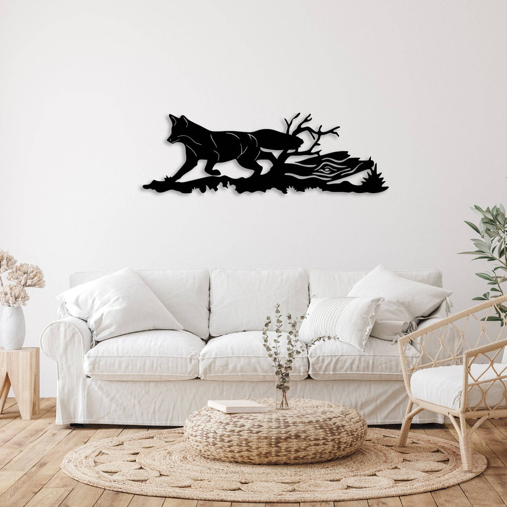 Running Fox - Metal Wall Art - MetalPlex