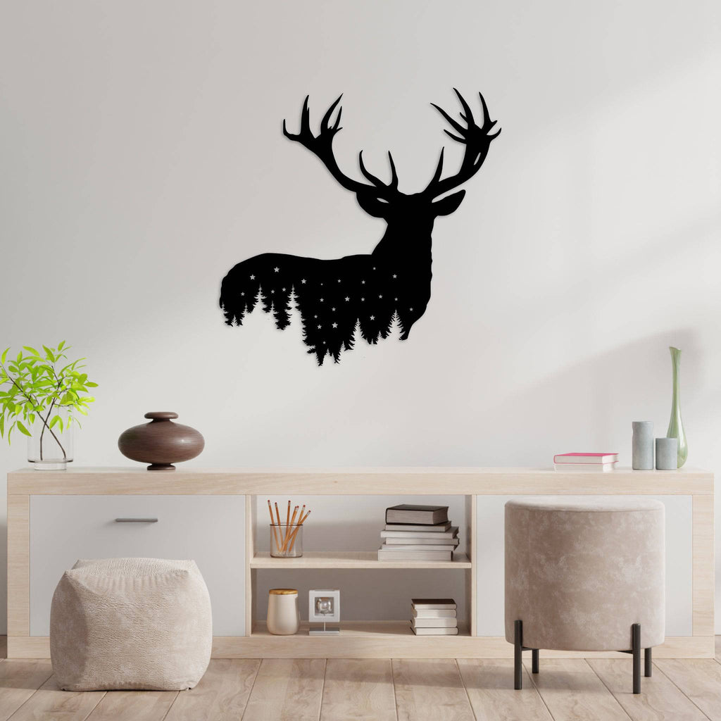 Deer Design - Metal Wall Art - MetalPlex