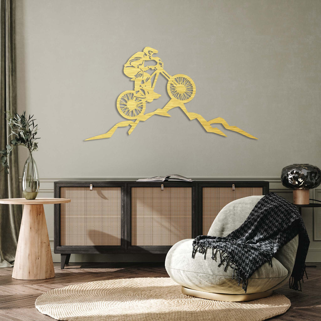 Mountain Biker  - Metal Wall Art - MetalPlex